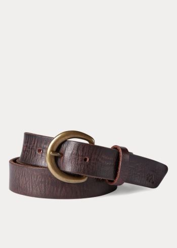 Ralph Lauren Terrance Tumbled Læder Belt Hnědé | 8aYu5jV5