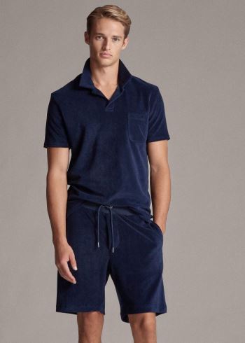 Ralph Lauren Terry Drawstring Krátké Tmavě Blankyt | SzL6IJFk