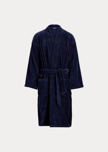 Ralph Lauren Terry Kimono Robe Tmavě Blankyt | 7D13CVOn