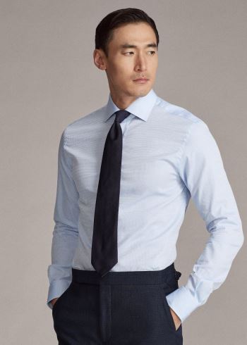 Ralph Lauren Textured Shirt Světle Blankyt | NmT9d2bc