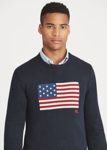 Ralph Lauren The Iconic Flag Svetrové Tmavě Blankyt | jxPke74A
