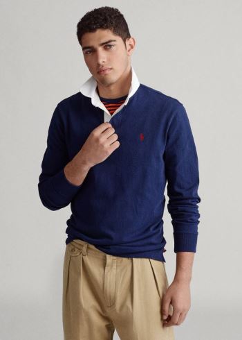 Ralph Lauren The Iconic Rugby Shirt Tmavě Blankyt Červené | 2WznYXNJ