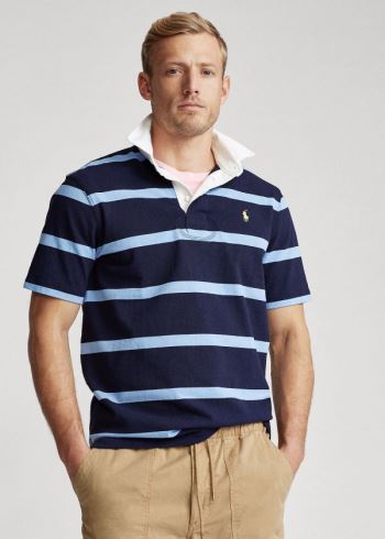 Ralph Lauren The Iconic Rugby Shirt Tmavě Blankyt Blankyt | K04zSNru