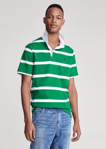 Ralph Lauren The Iconic Rugby Shirt Zelene Bílé | 2W8qs4gy