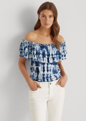 Ralph Lauren Tie-Dye Off-the-Shoulder Top Blankyt Viacfarebný | cegS1MXb