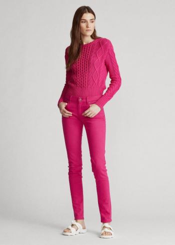 Ralph Lauren Tompkins Stretch Skinny Jean Růžové | F830VLbN