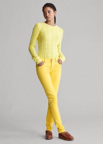 Ralph Lauren Tompkins Stretch Skinny Jean Žluté | FbcJWEjr