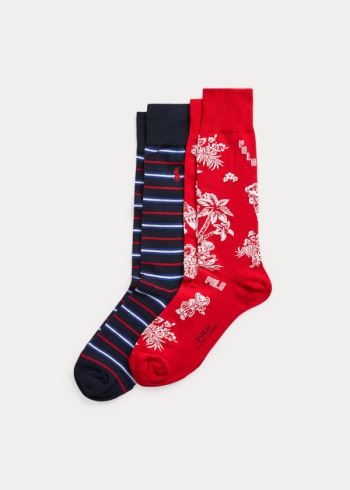 Ralph Lauren Tropical Bear Sock 2-Pack Červené Viacfarebný | NK9B4GMY