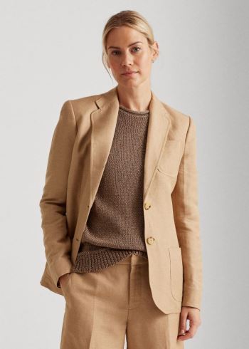 Ralph Lauren Twill Blazer Hnědé | YqCn54ZU