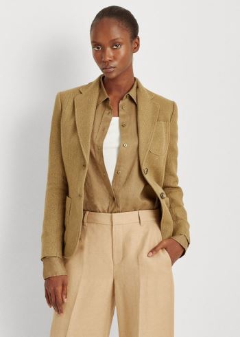Ralph Lauren Twill Blazer Olivy Zelené | VASzbybH