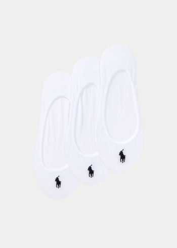 Ralph Lauren Ultralow Liner Sock 3-Pack Bílé | PGJteIKE