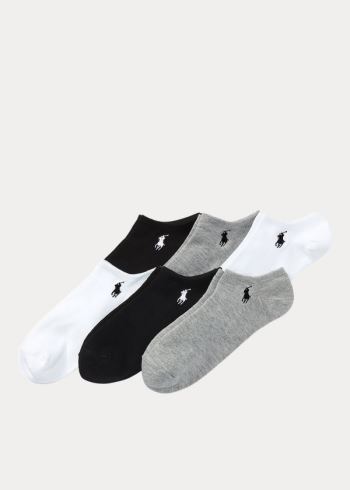 Ralph Lauren Ultralow Sock 6-Pack Černé Šedé Bílé | HY6rRIOb