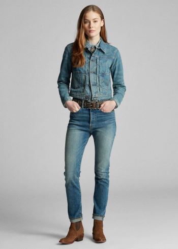 Ralph Lauren Vintage Straight Stretch Jean Blankyt | OJ8gF6ps