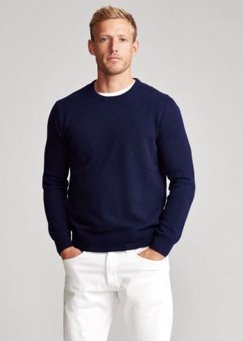 Ralph Lauren Washable Cashmere Svetrové Světle Tmavě Blankyt | SXtP6ofS