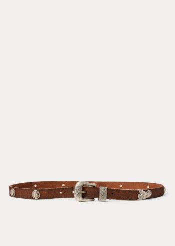 Ralph Lauren Western Calfskin Belt Tmavě Hnědé | XbJJOs5z