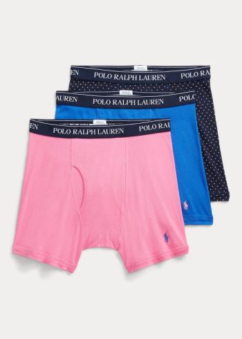 Ralph Lauren Wicking Boxerské Brief 3-Pack Tmavě Blankyt Bílé Blankyt Růžové | AFp7TOWc