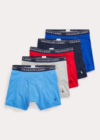 Ralph Lauren Wicking Boxerské Brief 5-Pack Červené Blankyt | FjYUt94M