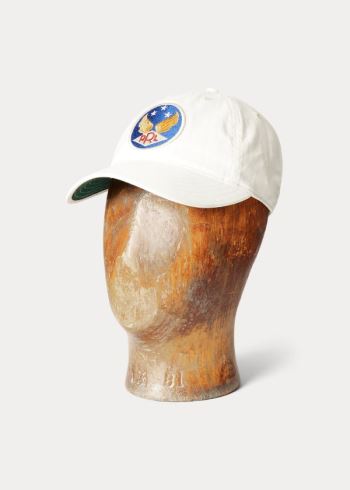 Ralph Lauren Winged-Logo Ball Cap Bílé Blankyt Světle Modré | FQd3NoMO