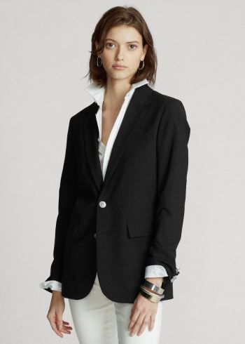 Ralph Lauren Wool-Blend Blazer Černé | sKLwkAbC