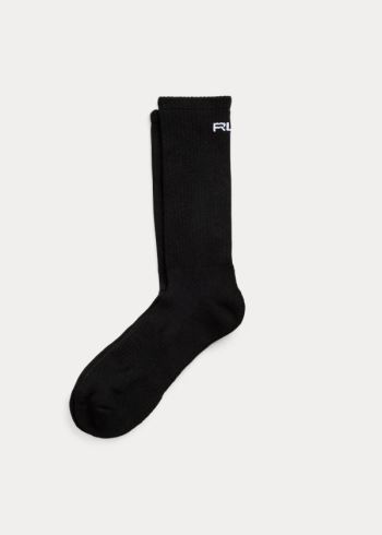 Ralph Lauren Wool-Blend Crew Socks Černé | Dr6T6tbx