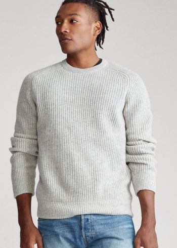 Ralph Lauren Wool Raglan Crewneck Svetrové Světle Šedé | 7UrdieNy