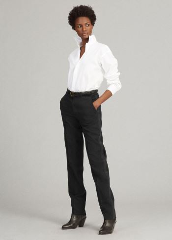 Ralph Lauren Wool Tuxedo Pant Černé | j7vokada