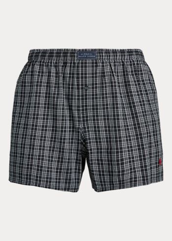 Ralph Lauren Woven Bavlněné Boxerské Tmavě Šedé Proužek | 8KnlCn7R