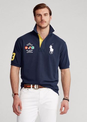 Ralph Lauren Yacht Club Mesh Polo Shirt Tmavě Blankyt | eyqDbeeq
