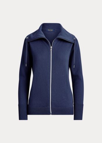 Ralph Lauren Zip Funnelneck Golfové Svetrové Tmavě Blankyt | BSDCWw1r